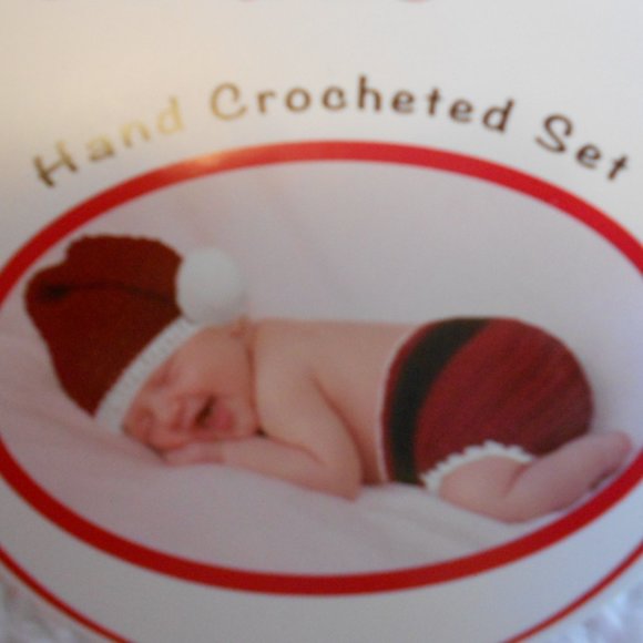 Other - Christmas Santa Infant 2pc. Crocheted Set 0-6mth.